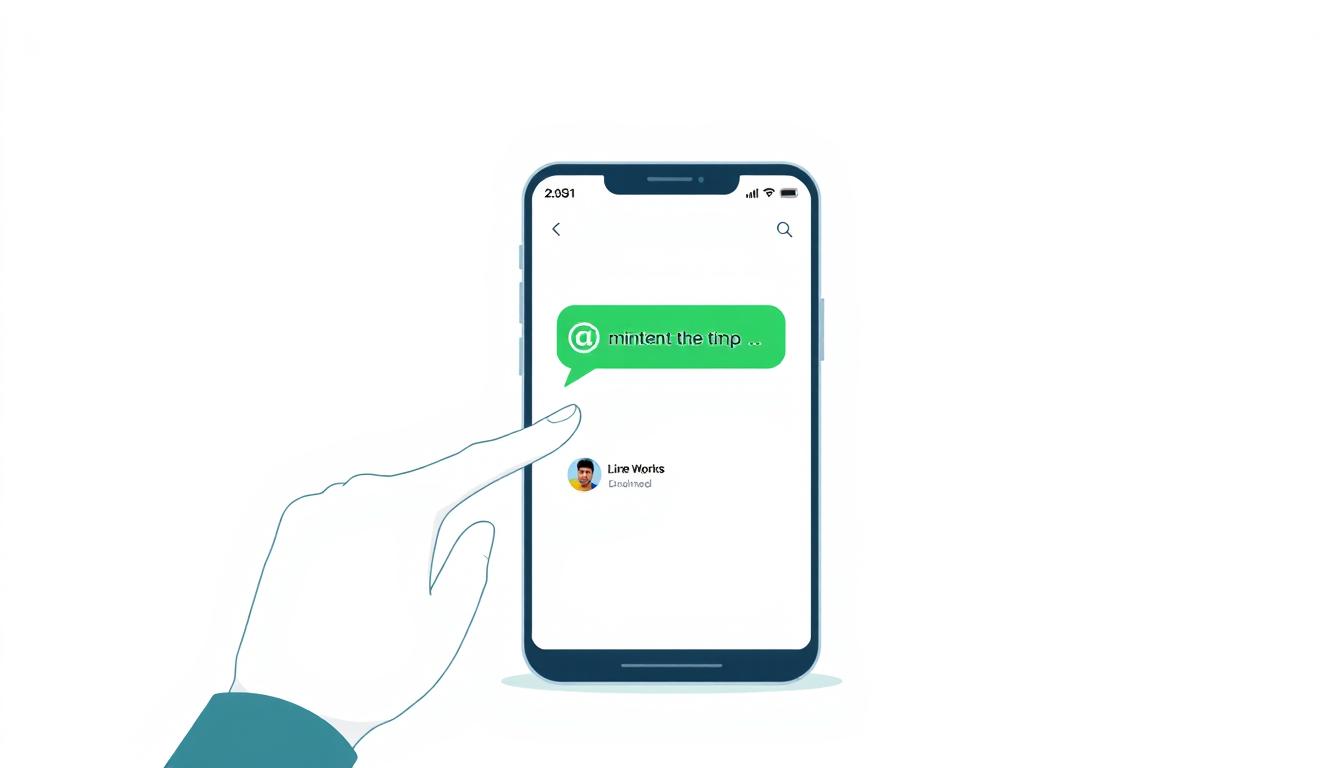 ライン ワークス メンション の 仕方