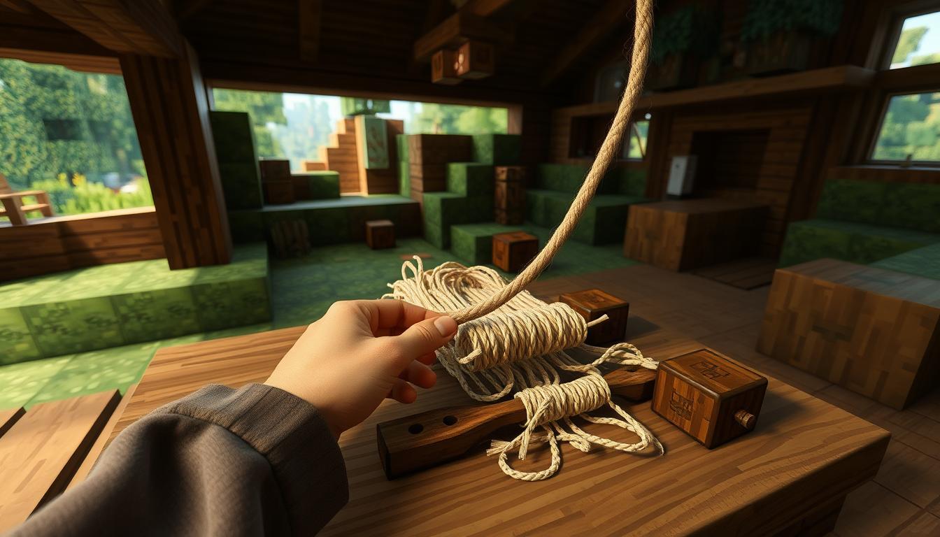 マイクラ ロープ 作り方