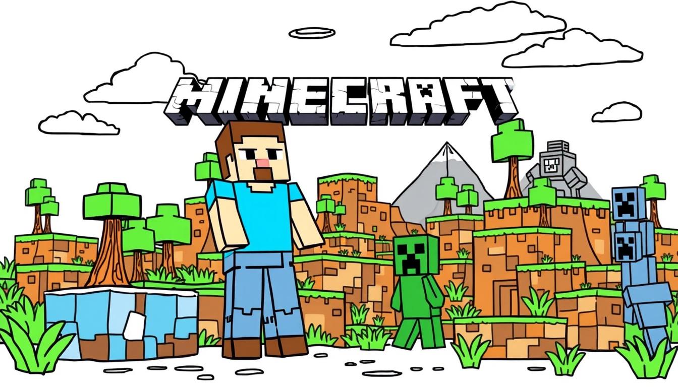 マイクラ 塗り絵 無料