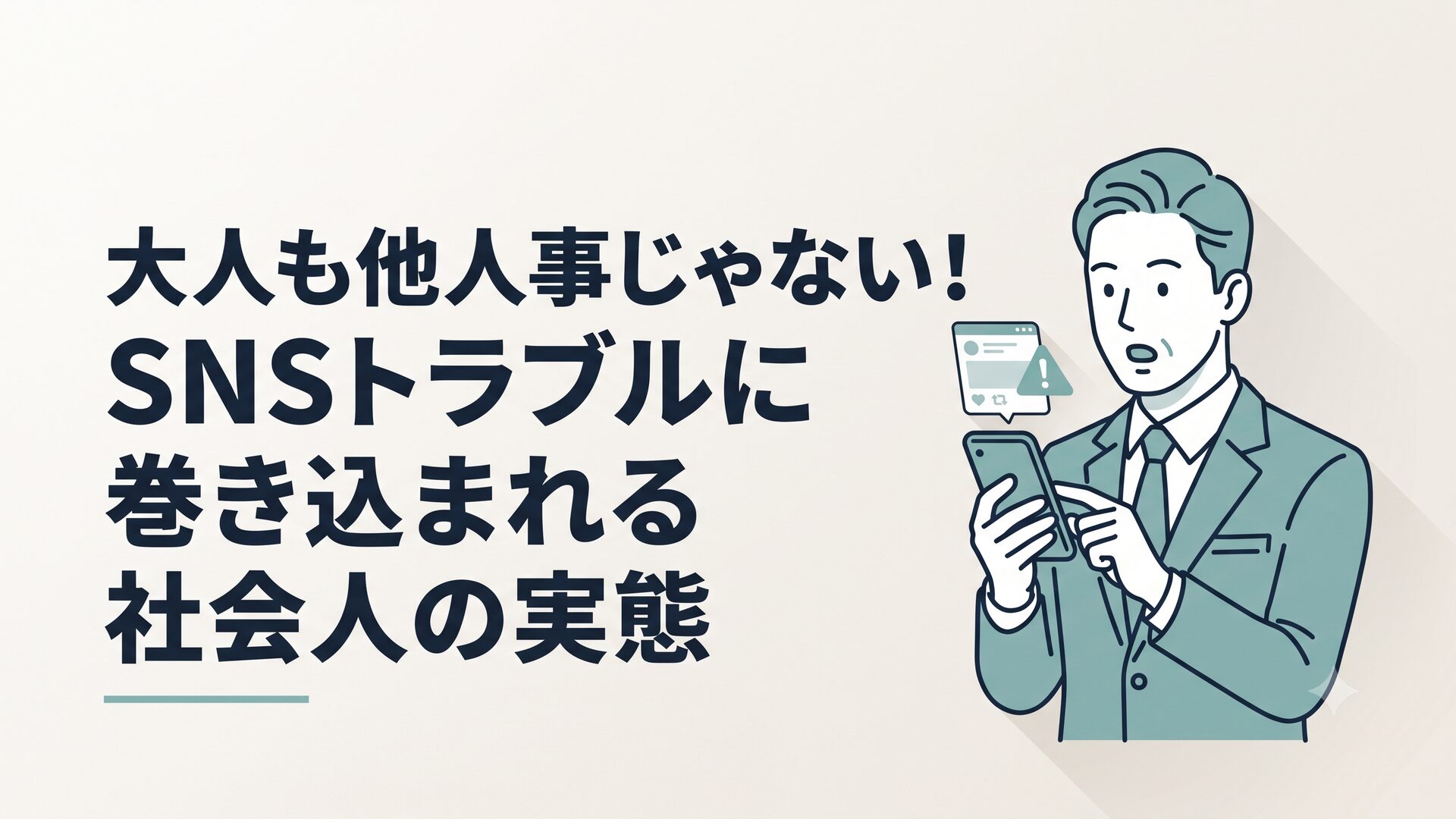 スマホでニュースを見て驚いた表情を浮かべる40代の会社員